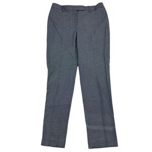 Talbots Blue Bi-Stretch High-Waist Straight Pant Tweed Sz 6 Poly Viscose Spandex